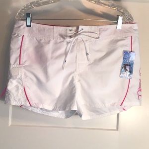 O’Neill women’s size 11 shorts, white with pink